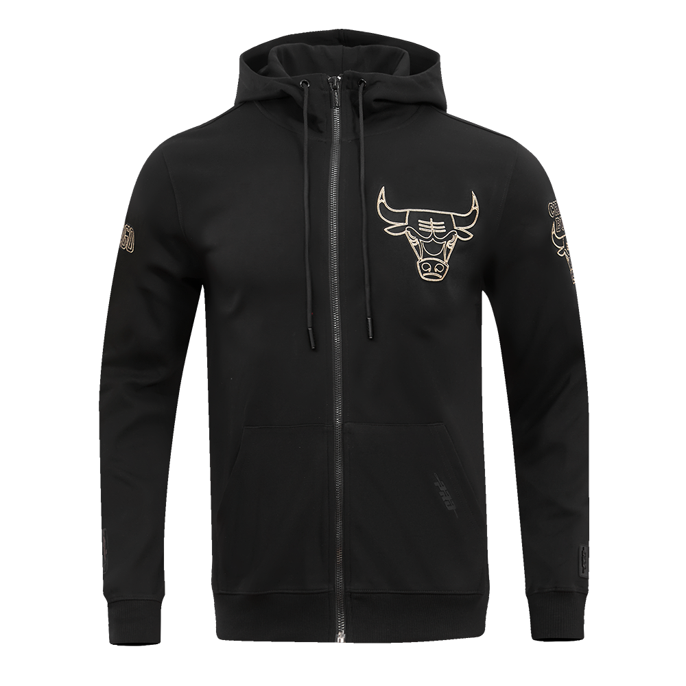 SUDADERA CON CIERRE NBA CHICAGO BULLS BLACK&GOLD