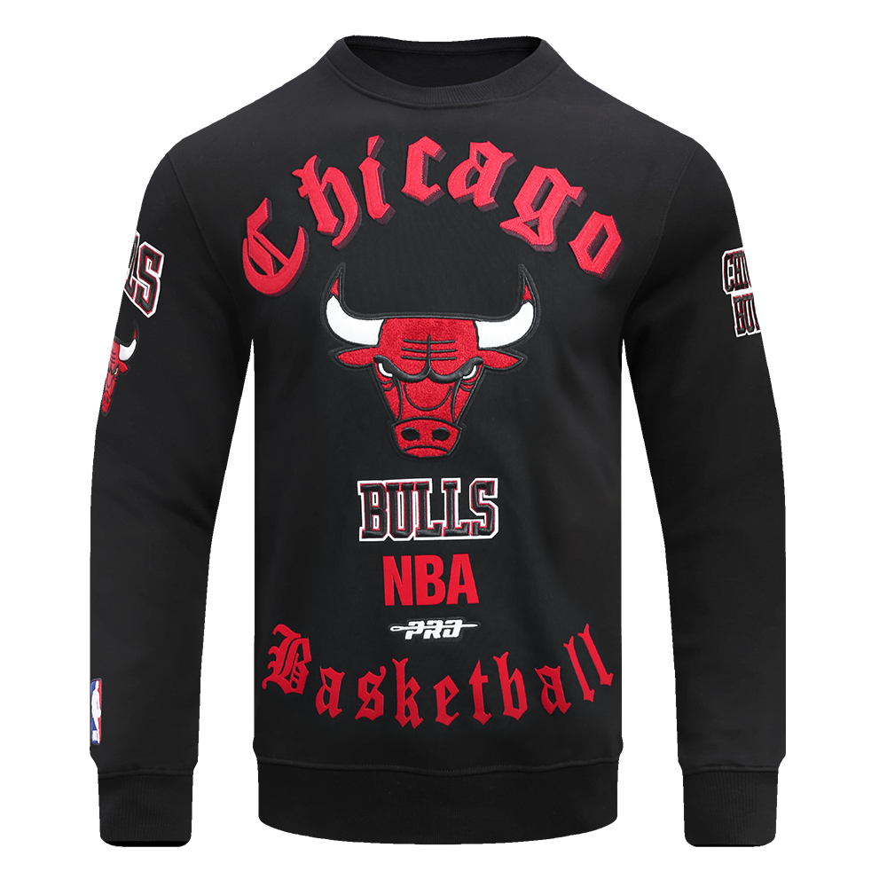 SUDADERA DE CUELLO REDONDO NBA CHICAGO BULLS OLD ENGLISH