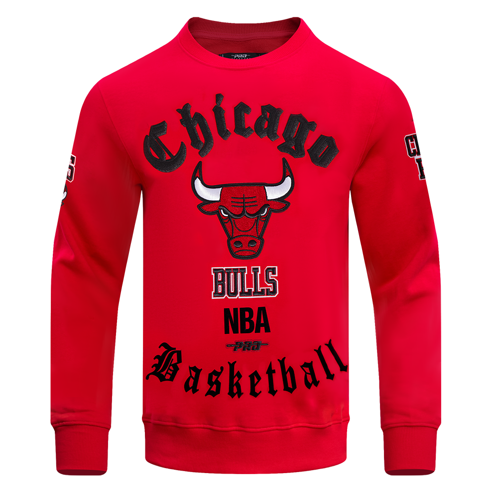 SUDADERA DE CUELLO REDONDO NBA CHICAGO BULLS OLD ENGLISH