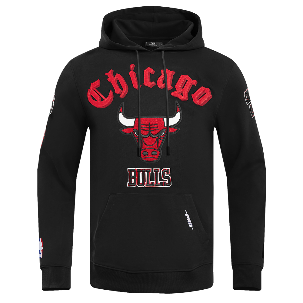 SUDADERA CON GORRO NBA CHICAGO BULLS OLD ENGLISH