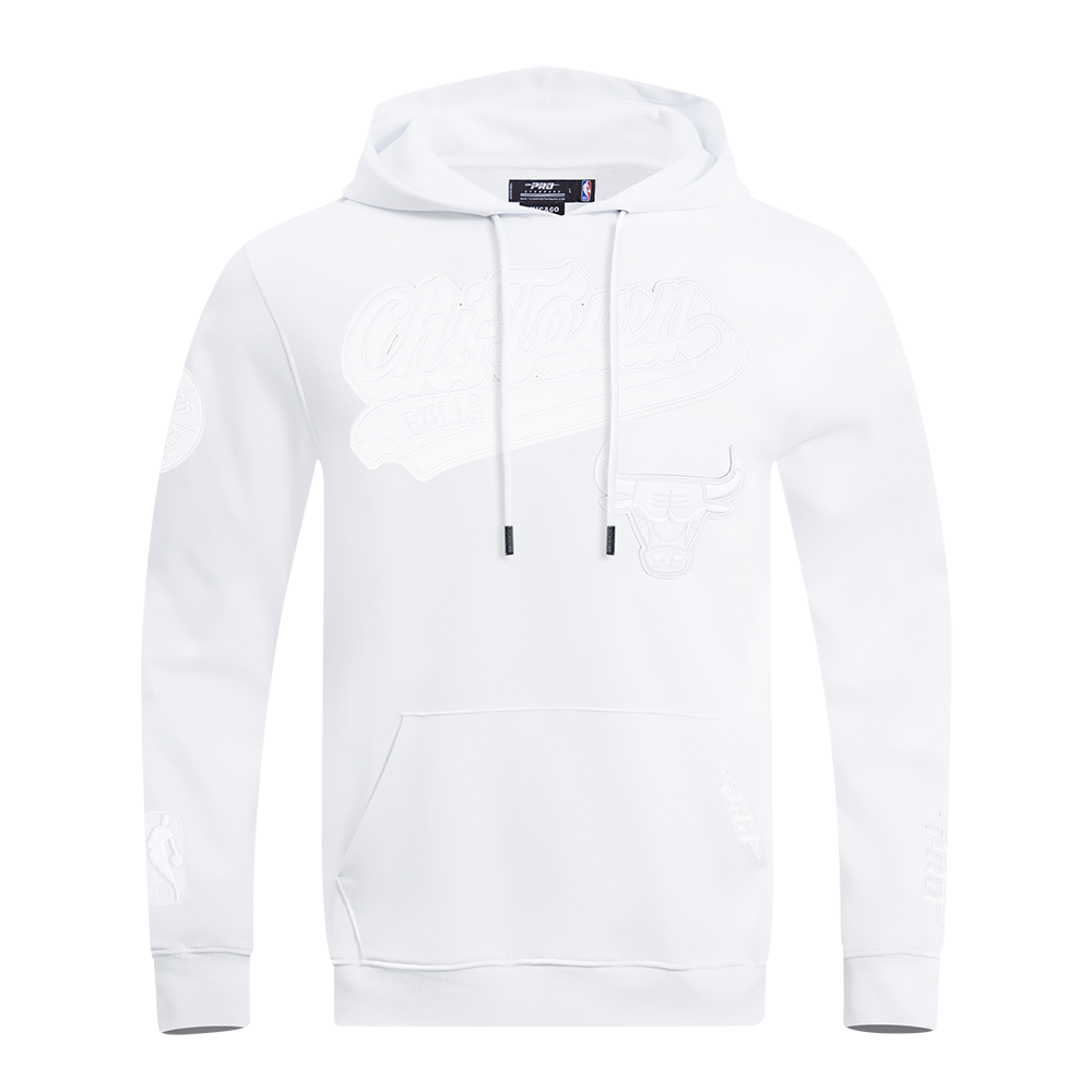 SUDADERA CON GORRO NBA CHICAGO BULLS WHITE OUT