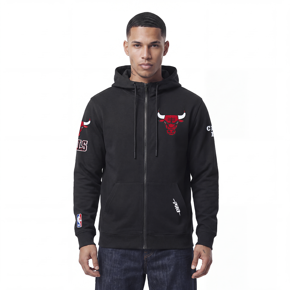 SUDADERA CON CIERRE NBA CHICAGO BULLS CLASSIC CHENILLE