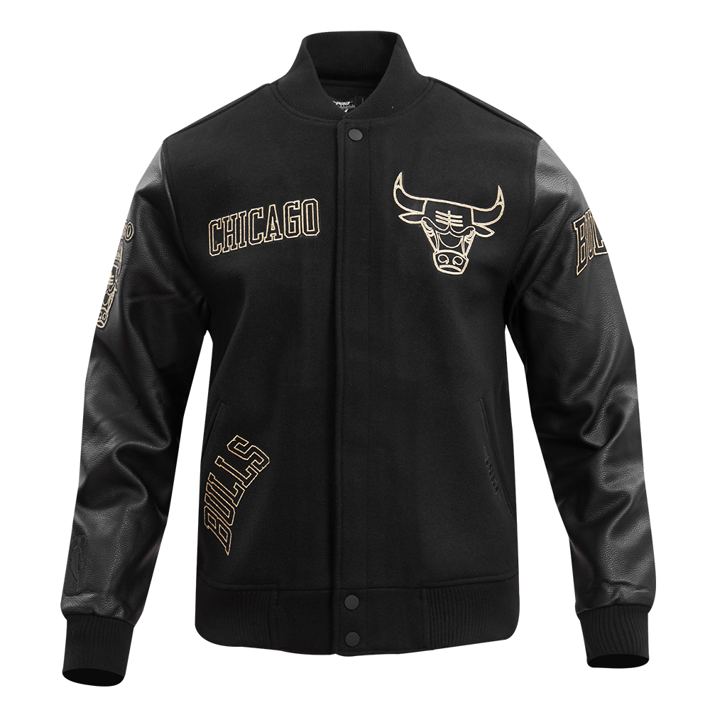 CHAMARRA UNIVERSITARIA NBA CHICAGO BULLS BLACK&GOLD