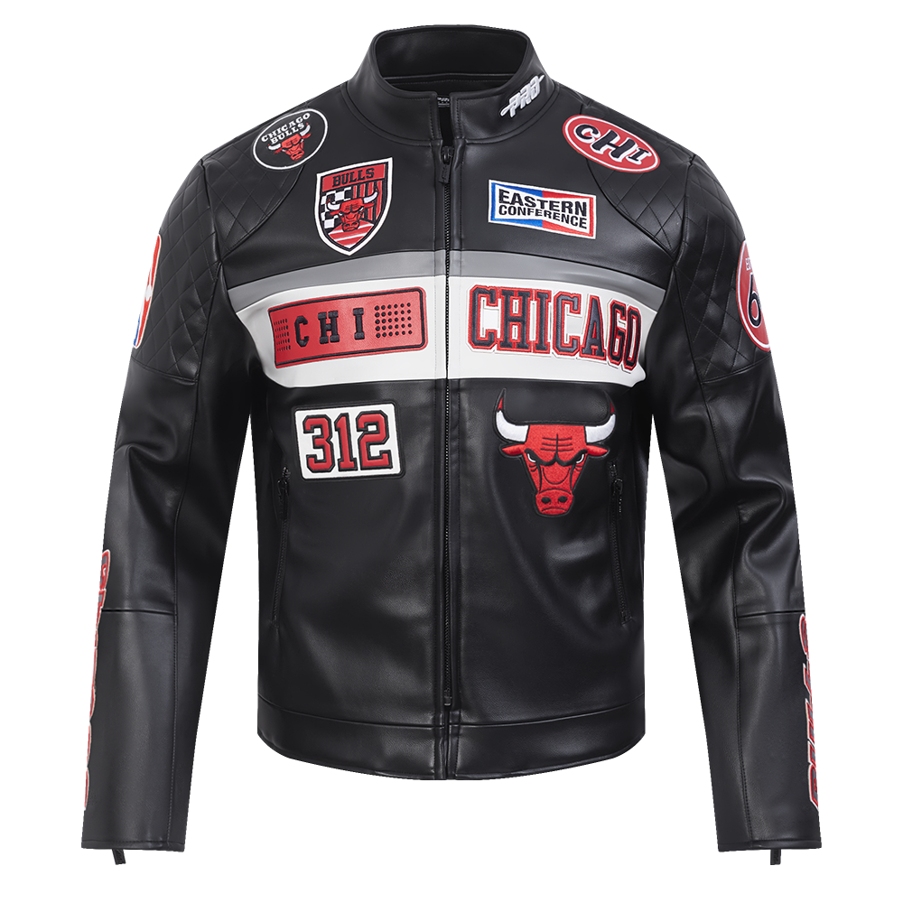 CHAMARRA DE PIEL NBA CHICAGO BULLS MOTO JACKET