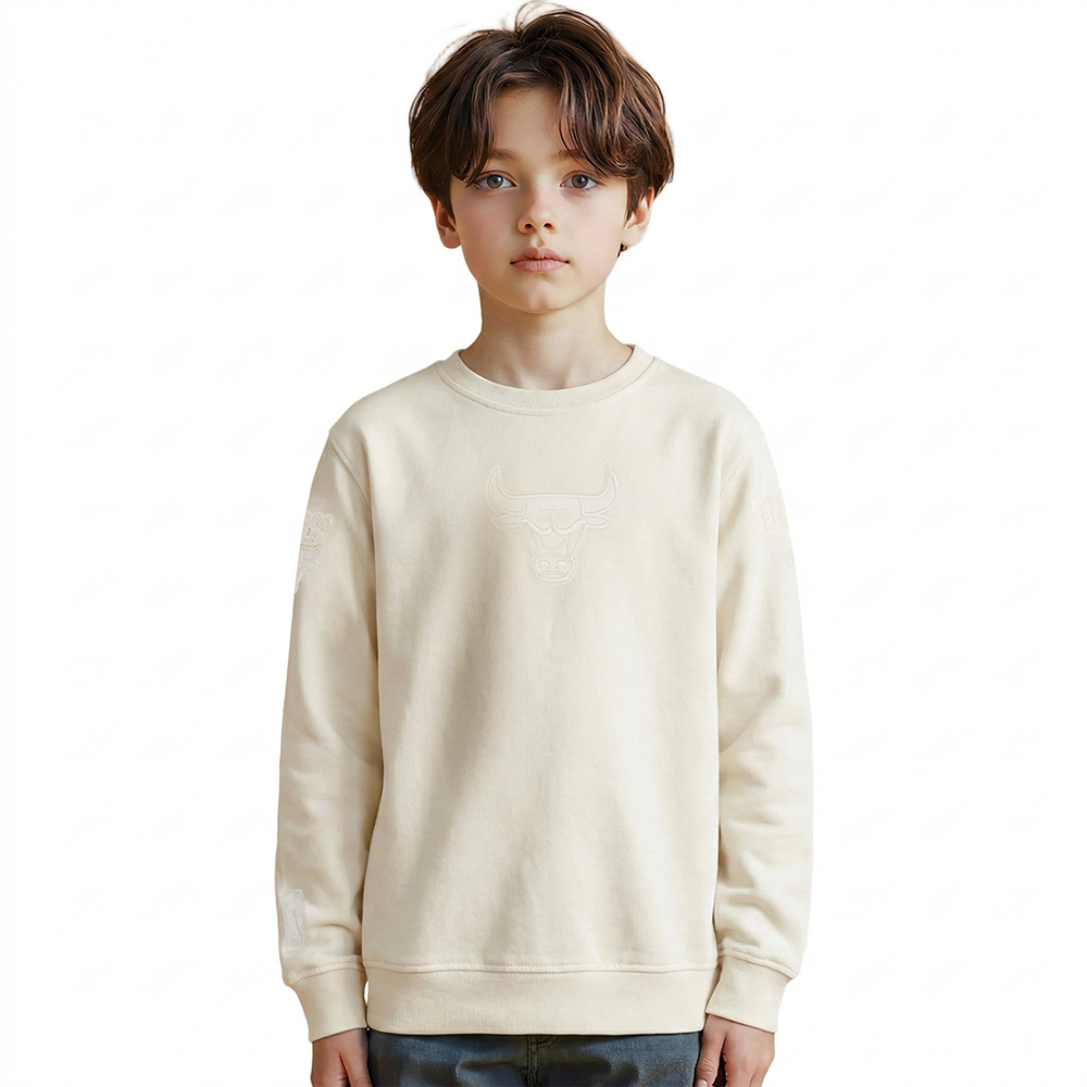 SUDADERA DE CUELLO REDONDO NBA CHICAGO BULLS NEUTRAL PARA NIÑO JUNIOR