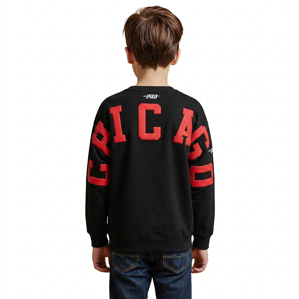 SUDADERA DE CUELLO REDONDO NBA CHICAGO BULLS WINGSPAN PARA NIÑO JUNIOR