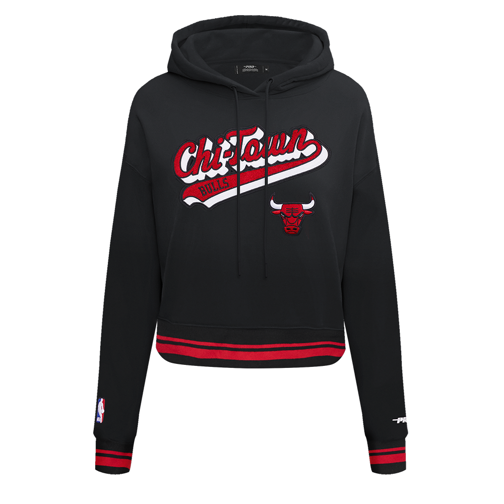 SUDADERA CON GORRO NBA CHICAGO BULLS SCRIPT TAIL PARA MUJER