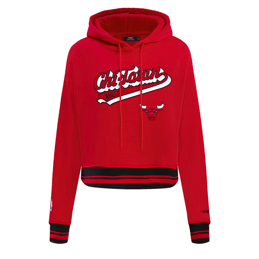 SUDADERA CON GORRO NBA CHICAGO BULLS SCRIPT TAIL PARA MUJER