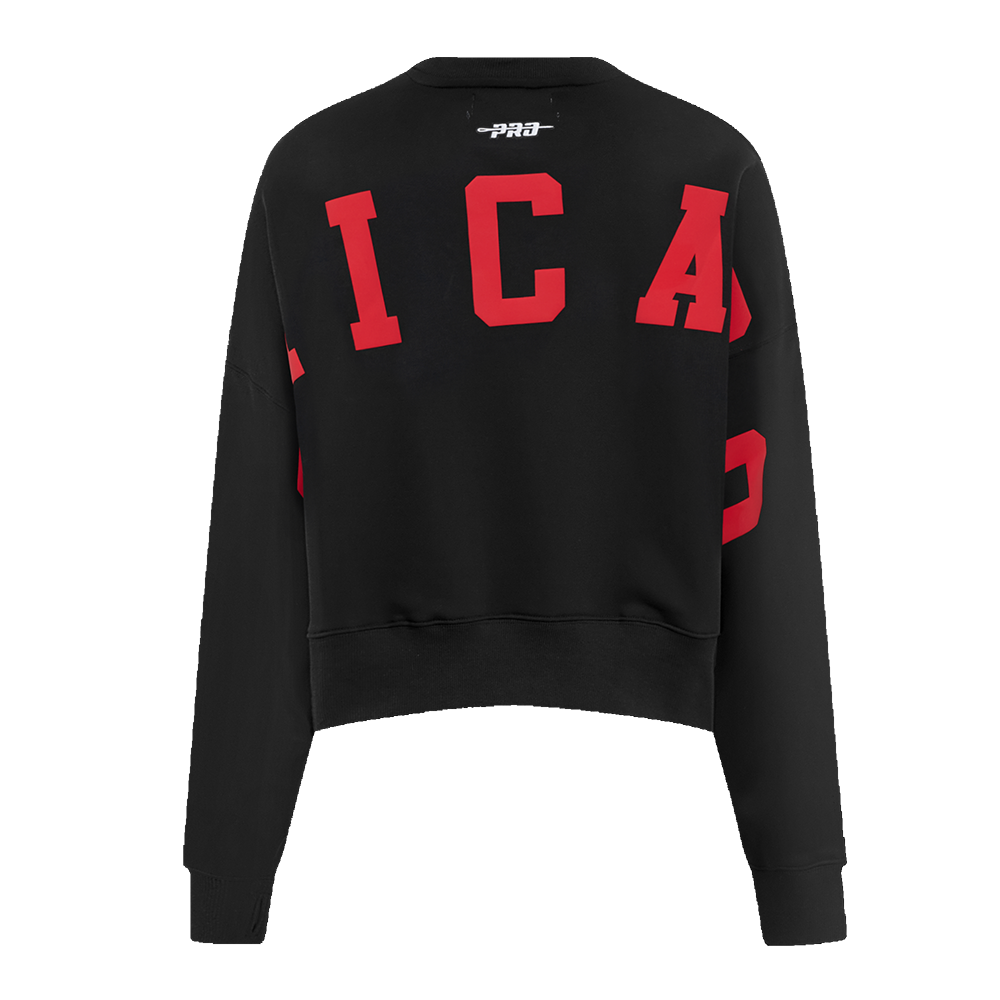 SUDADERA DE CUELLO REDONDO NBA CHICAGO BULLS WINGSPAN PARA MUJER