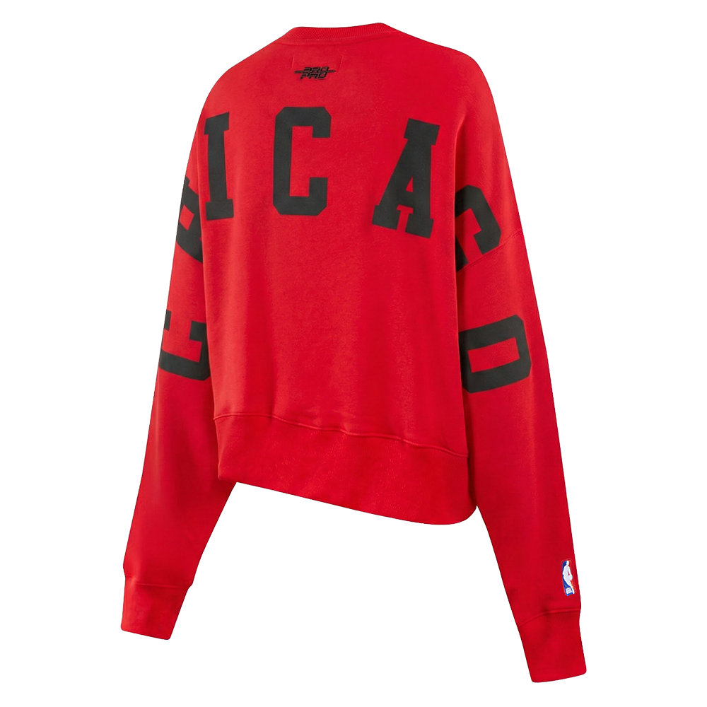 SUDADERA DE CUELLO REDONDO NBA CHICAGO BULLS WINGSPAN PARA MUJER