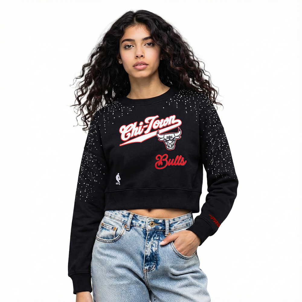 SUDADERA DE CUELLO REDONDO NBA CHICAGO BULLS LEGACY PARA MUJER