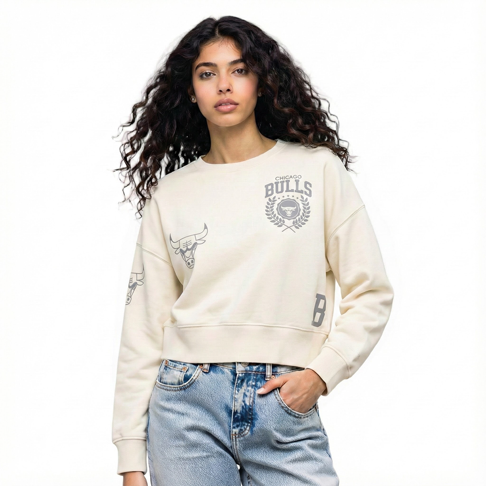 SUDADERA DE CUELLO REDONDO NBA CHICAGO BULLS STREET TEAM PARA MUJER
