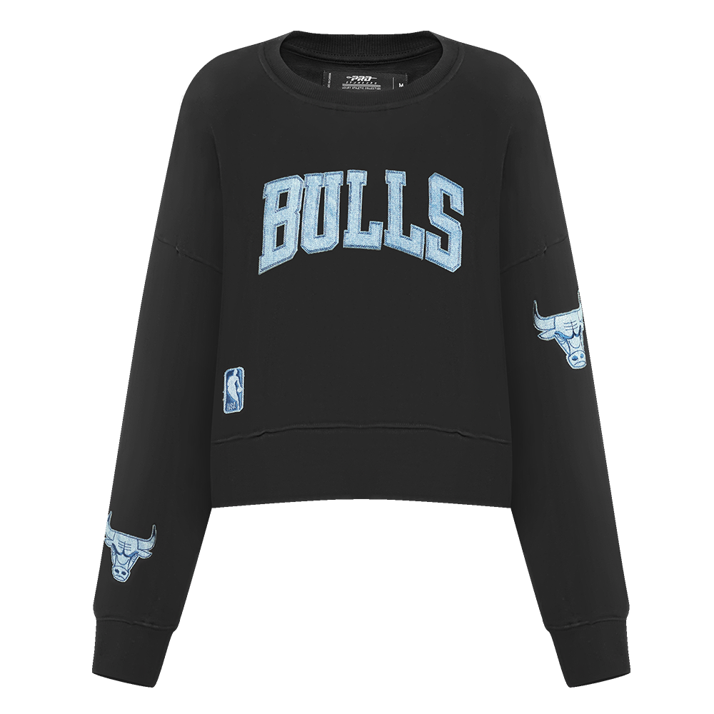 SUDADERA DE CUELLO REDONDO NBA CHICAGO BULLS VARSITY BLUES PARA MUJER