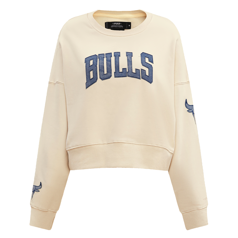 SUDADERA DE CUELLO REDONDO NBA CHICAGO BULLS VARSITY BLUES PARA MUJER