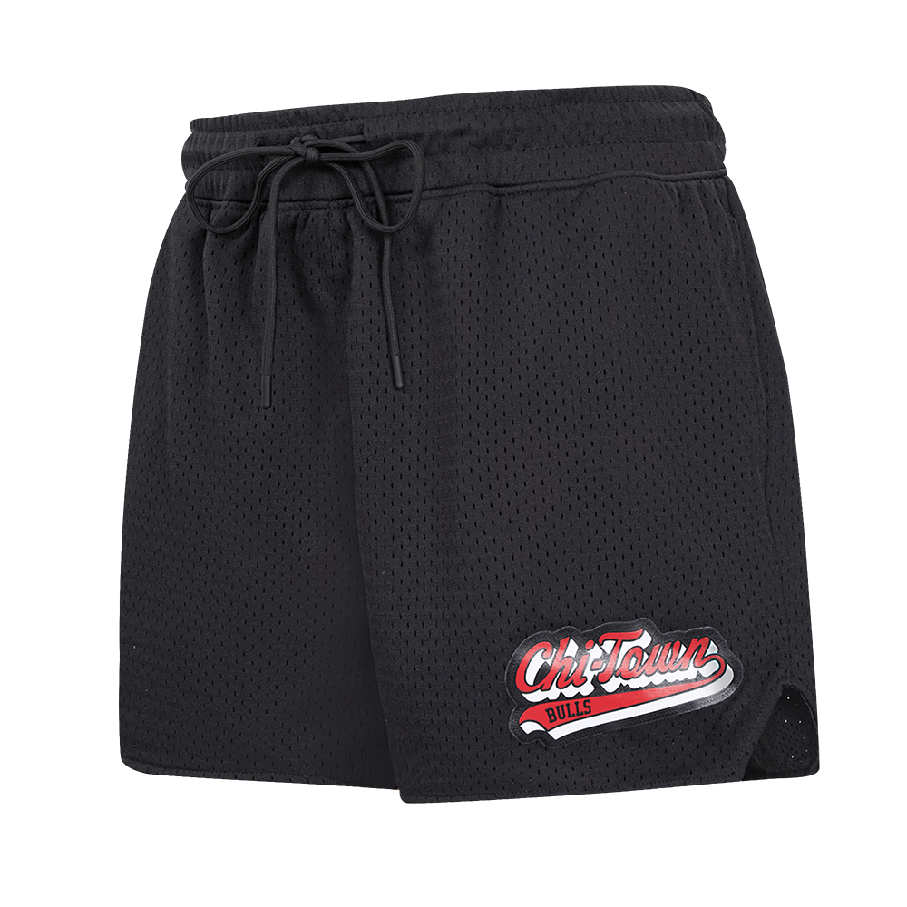 SHORTS DE MALLA NBA CHICAGO BULLS SCRIPT TAIL PARA MUJER