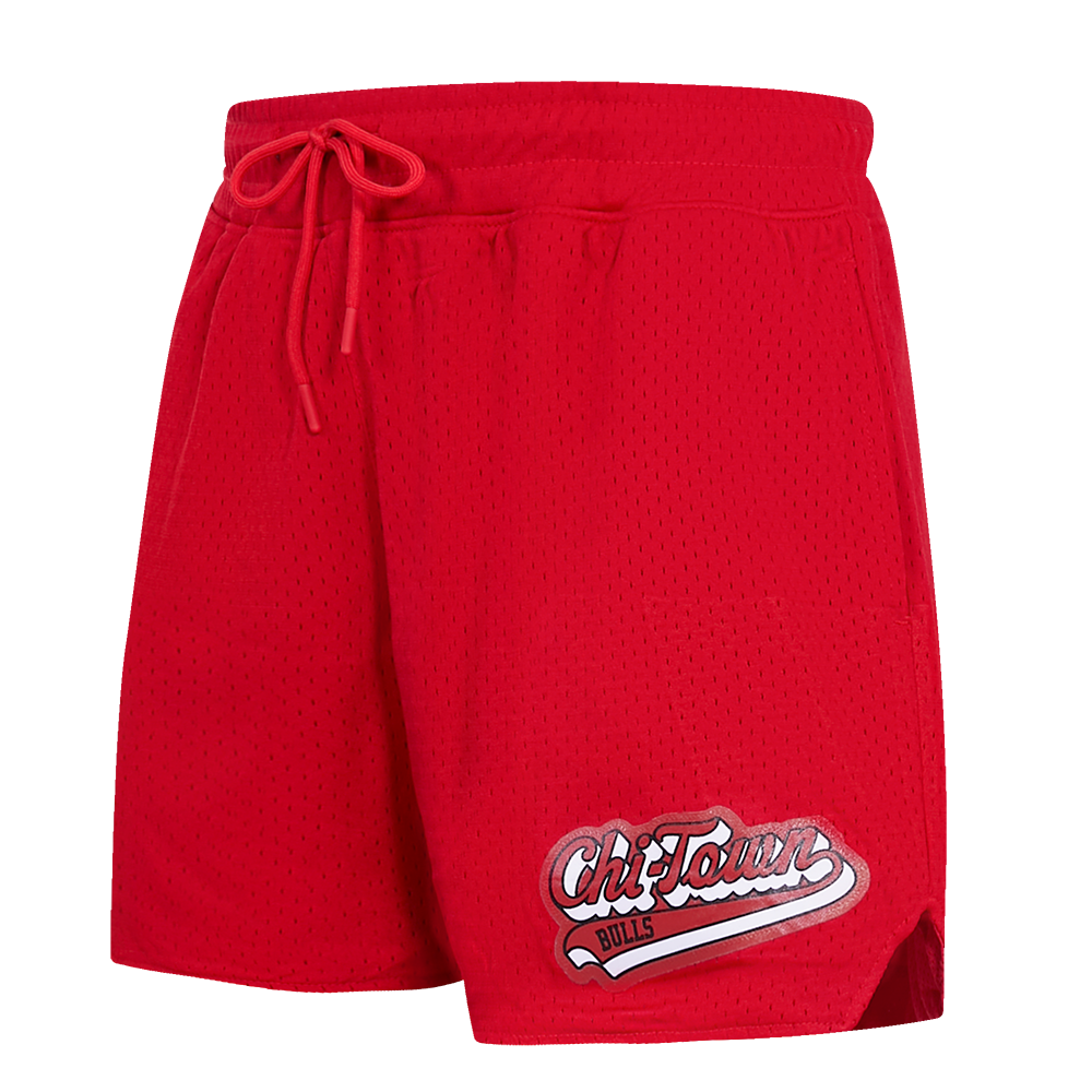 SHORTS DE MALLA NBA CHICAGO BULLS SCRIPT TAIL PARA MUJER