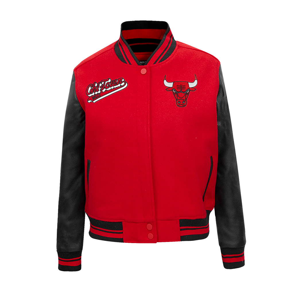 CHAMARRA UNIVERSITARIA NBA CHICAGO BULLS SCRIPT TAIL PARA MUJER