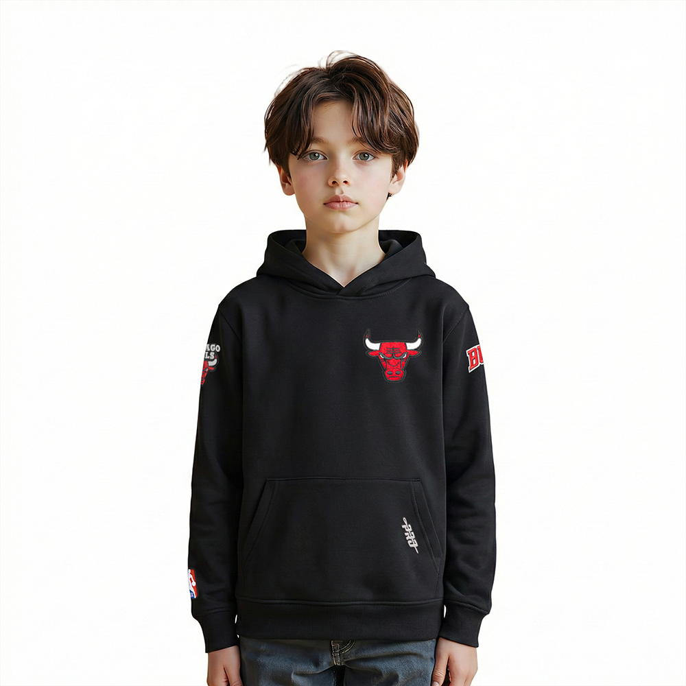 SUDADERA CON GORRO NBA CHICAGO BULLS CLASSIC CHENILLE PARA NIÑO