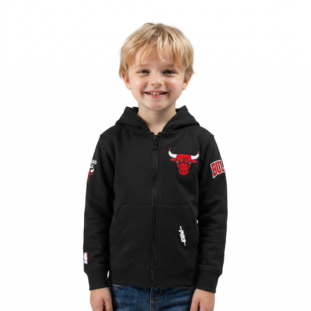 SUDADERA CON GORRO NBA CHICAGO BULLS CLASSIC CHENILLE PARA BEBÉ NIÑO