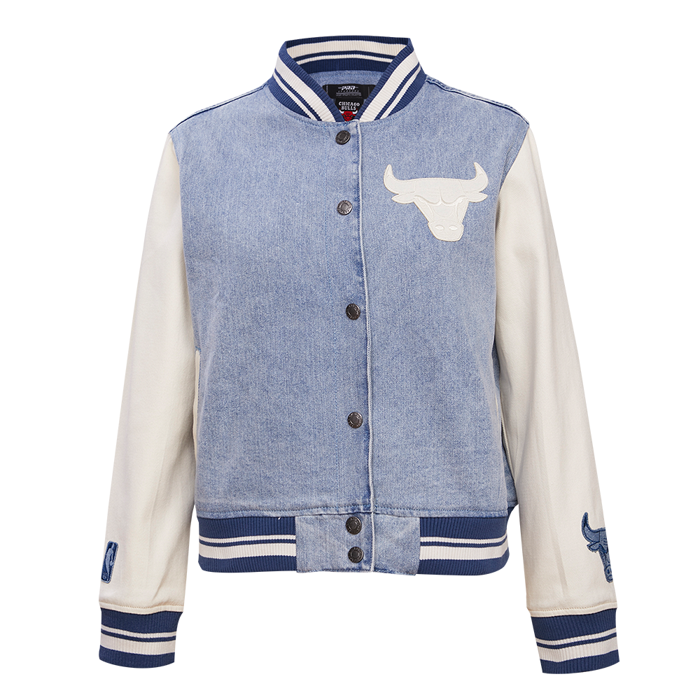 CHAMARRA UNIVERSITARIA NBA CHICAGO BULLS VARSITY BLUES PARA MUJER