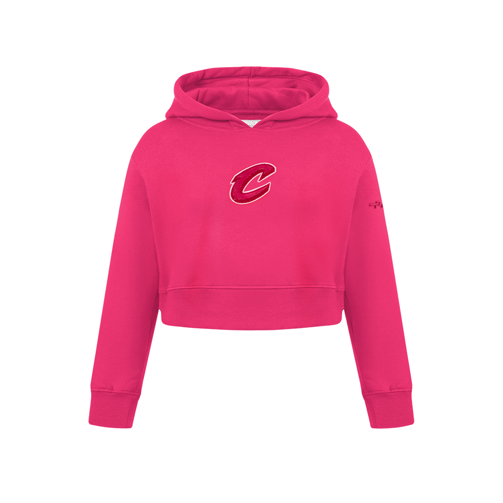 SUDADERA DE CUELLO REDONDO NBA CLEVELAND CAVALIERS CLASSIC TRIPLE PINK PARA NIÑA JUNIOR