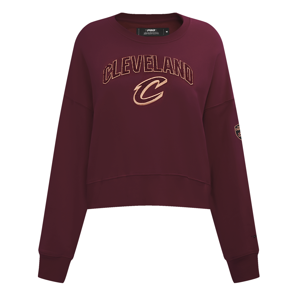 SUDADERA DE CUELLO REDONDO NBA CLEVELAND CAVALIERS CLASSIC CHENILLE PARA MUJER