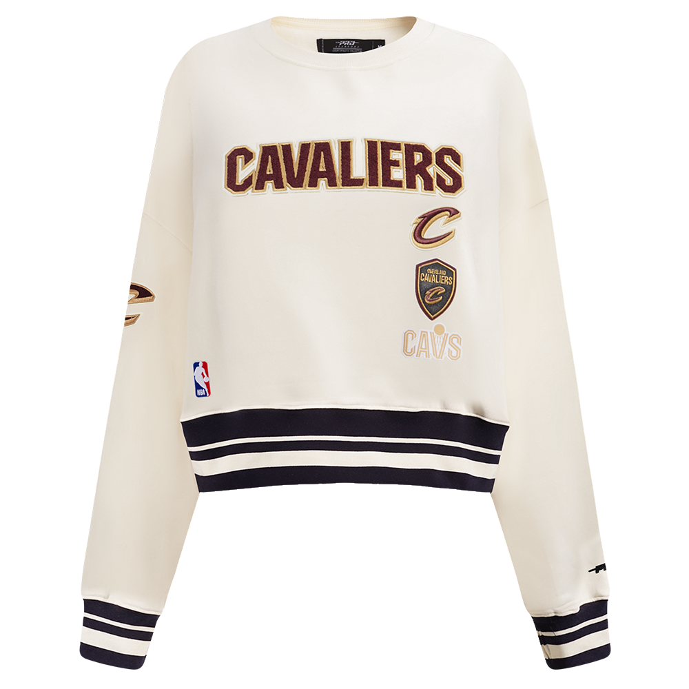 SUDADERA DE CUELLO REDONDO NBA CLEVELAND CAVALIERS RETRO CLASSICS PARA MUJER