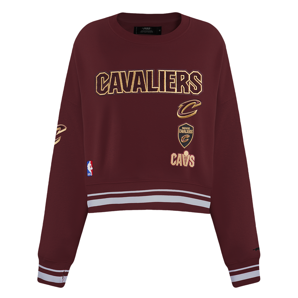 SUDADERA DE CUELLO REDONDO NBA CLEVELAND CAVALIERS RETRO CLASSICS PARA MUJER