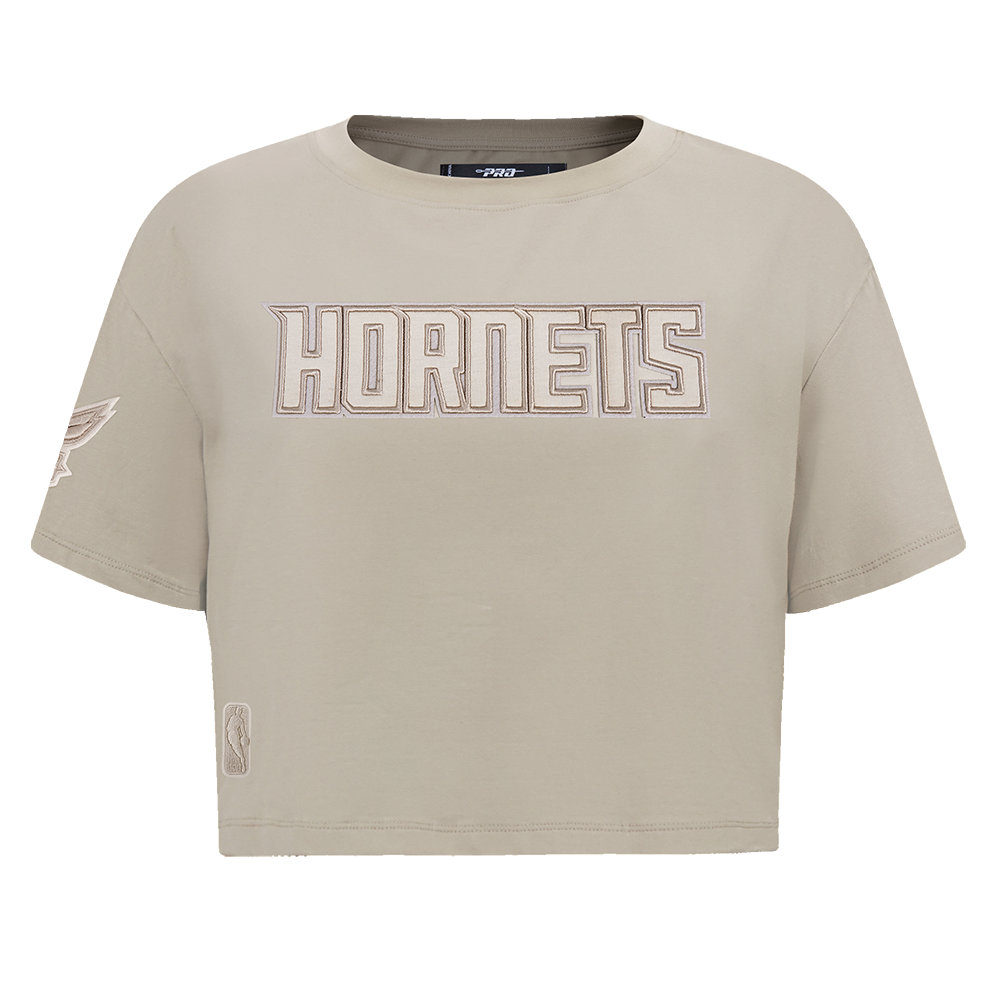 PLAYERA CROP NBA CHARLOTTE HORNETS NEUTRAL PARA MUJER