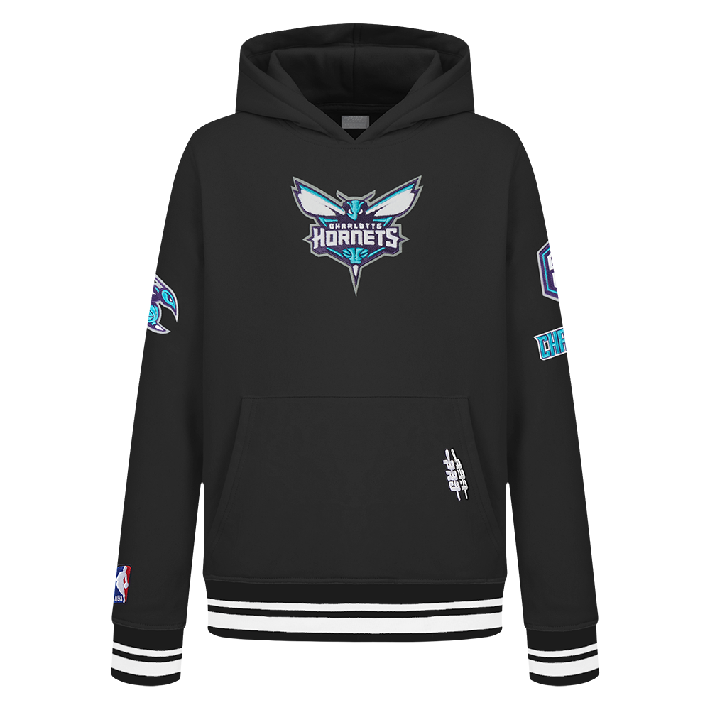 SUDADERA CON GORRO NBA CHARLOTTE HORNETS RETRO CLASSICS PARA NIÑO JUNIOR
