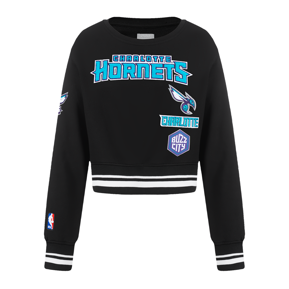 SUDADERA DE CUELLO REDONDO NBA CHARLOTTE HORNETS RETRO CLASSICS PARA NIÑA JUNIOR