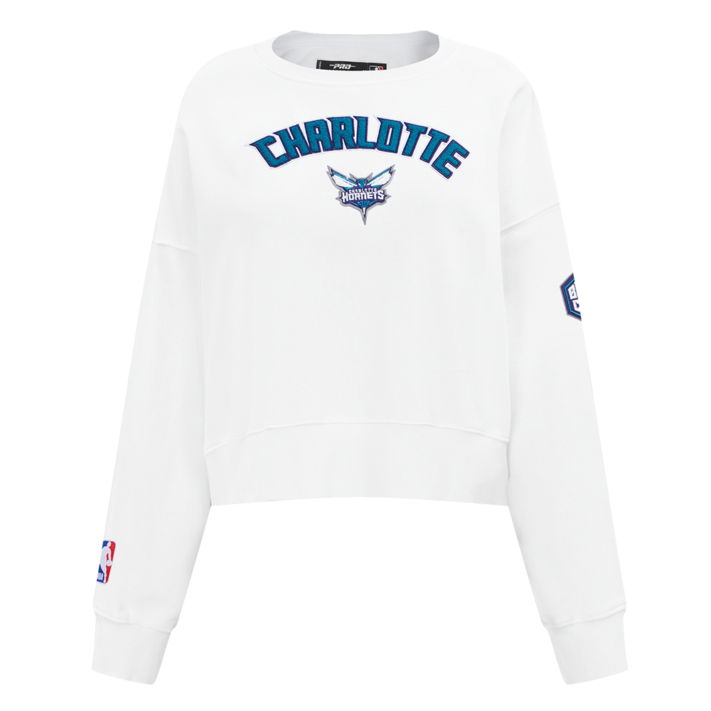 SUDADERA DE CUELLO REDONDO NBA CHARLOTTE HORNETS CLASSIC ESSENTIALS PARA MUJER