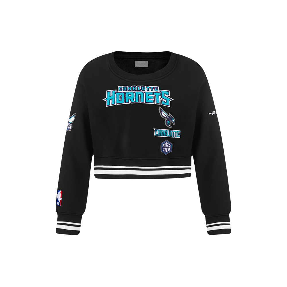 SUDADERA DE CUELLO REDONDO NBA CHARLOTTE HORNETS RETRO CLASSICS PARA NIÑA