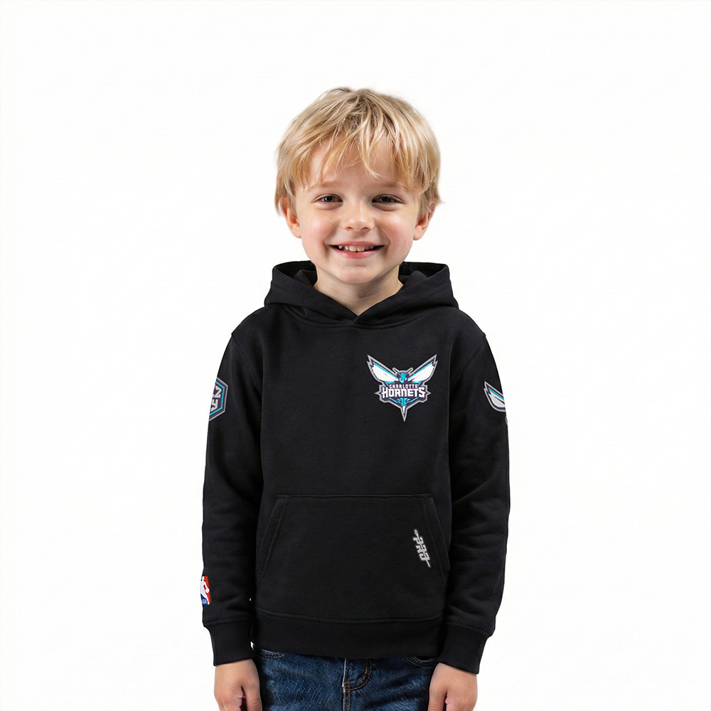 SUDADERA CON GORRO NBA CHARLOTTE HORNETS CLASSIC CHENILLE PARA BEBÉ NIÑO
