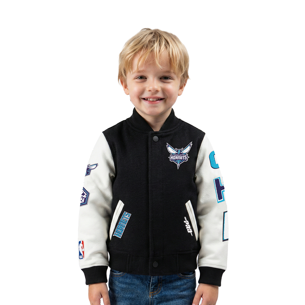 CHAMARRA UNIVERSITARIA NBA CHARLOTTE HORNETS CLASSIC CHENILLE PARA BEBÉ NIÑO