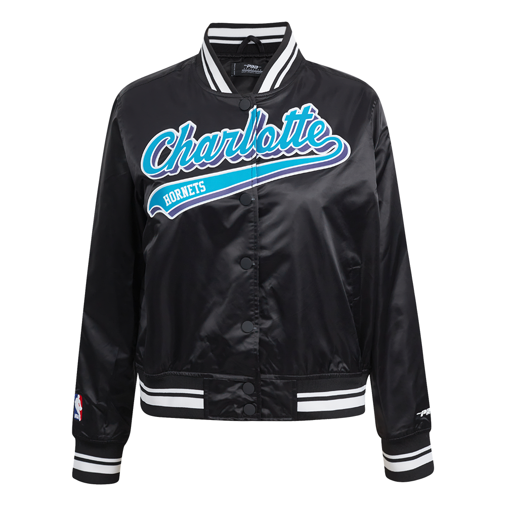 CHAMARRA DE SATÍN NBA CHARLOTTE HORNETS SCRIPT TAIL PARA MUJER