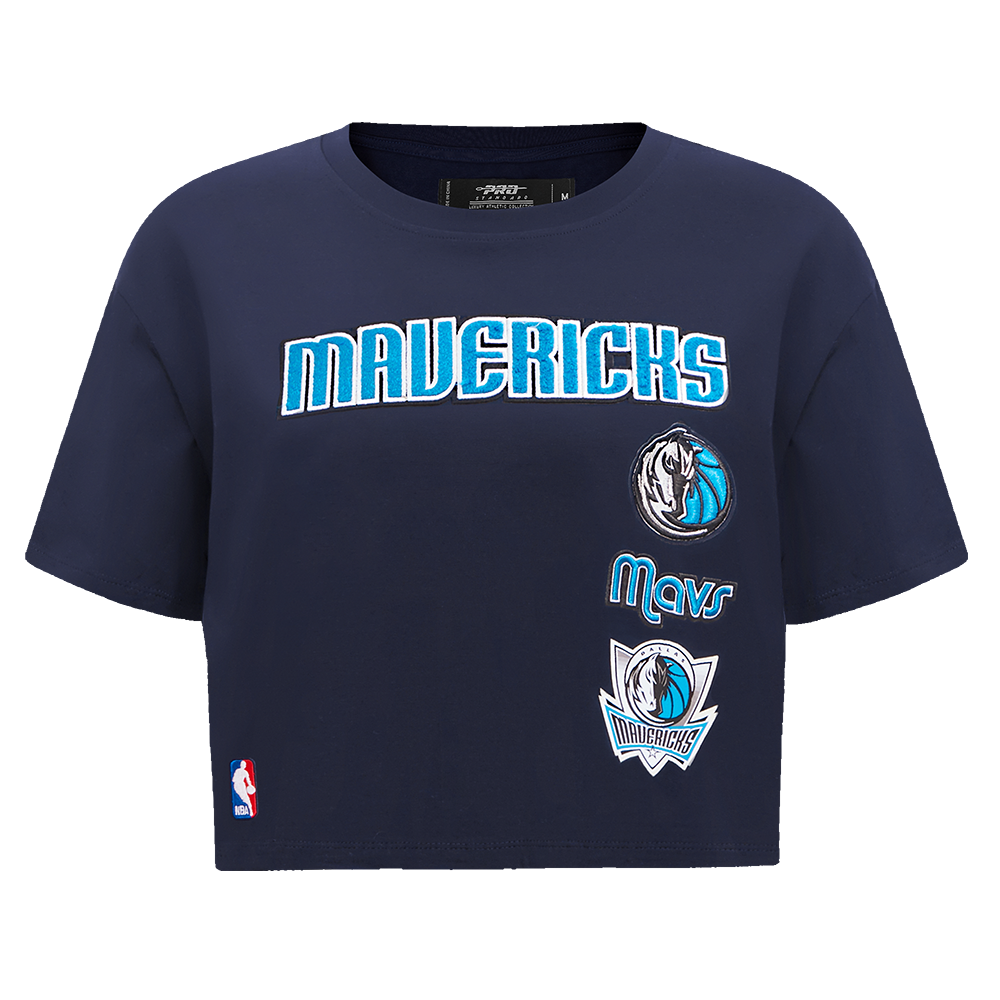 PLAYERA CROP NBA DALLAS MAVERICKS RETRO CLASSICS PARA MUJER