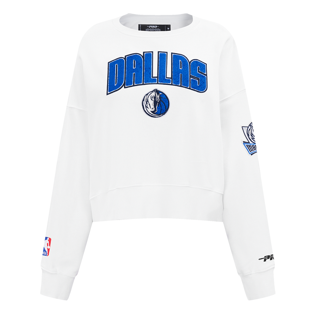 SUDADERA DE CUELLO REDONDO NBA DALLAS MAVERICKS CLASSIC CHENILLE PARA MUJER