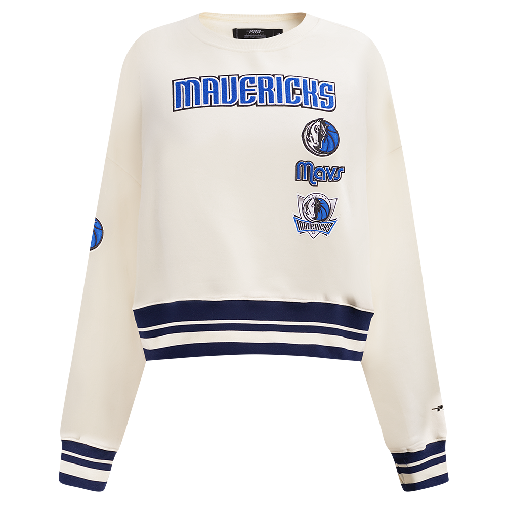 SUDADERA DE CUELLO REDONDO NBA DALLAS MAVERICKS RETRO CLASSICS PARA MUJER