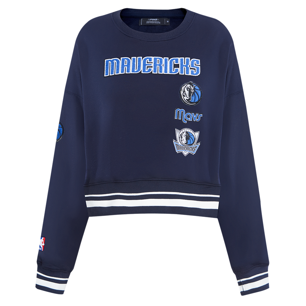 SUDADERA DE CUELLO REDONDO NBA DALLAS MAVERICKS RETRO CLASSICS PARA MUJER