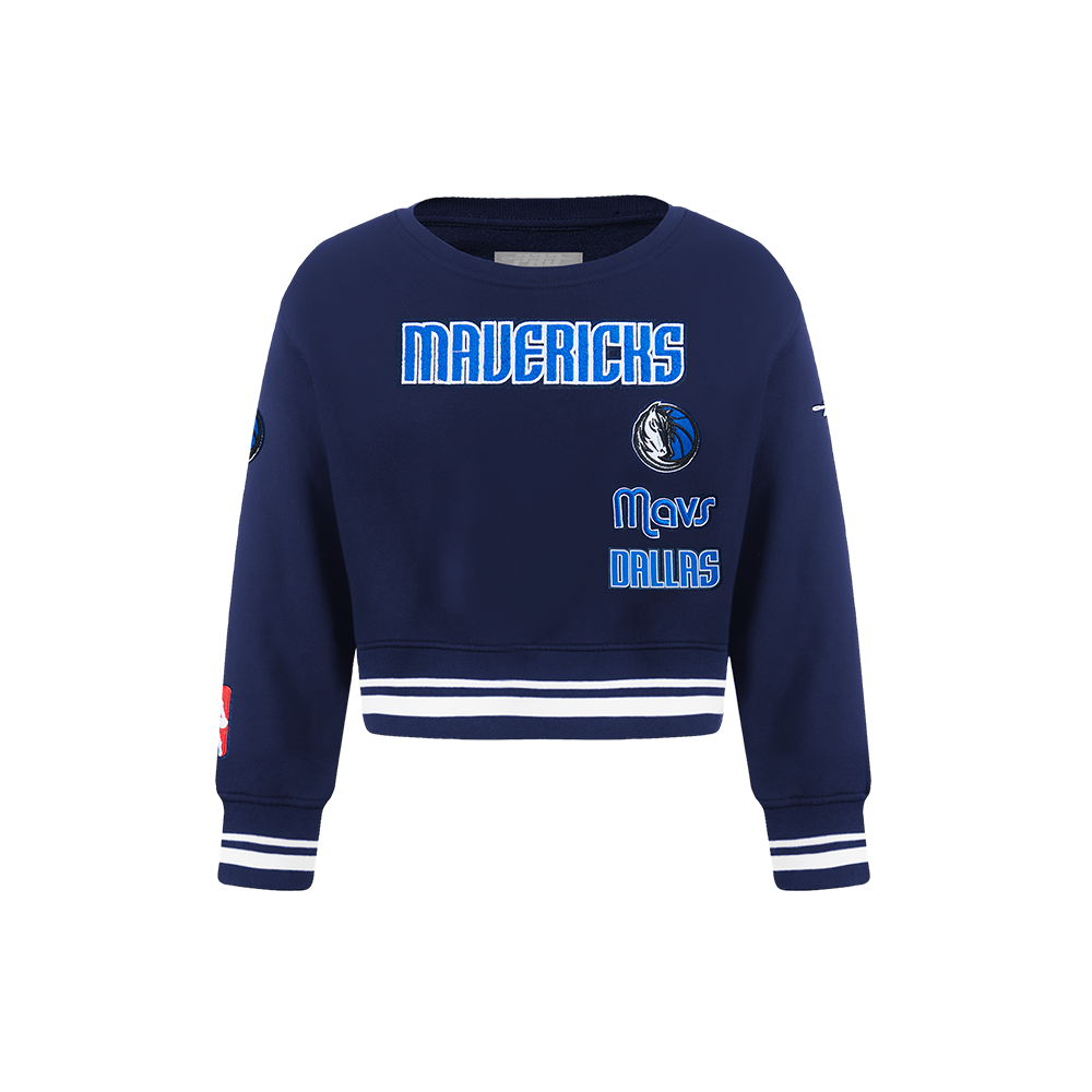 SUDADERA DE CUELLO REDONDO NBA DALLAS MAVERICKS RETRO CLASSICS PARA NIÑA