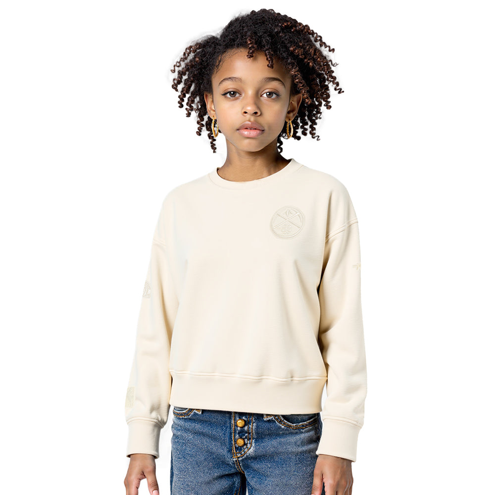 SUDADERA DE CUELLO REDONDO NBA DENVER NUGGETS NEUTRAL PARA NIÑA JUNIOR