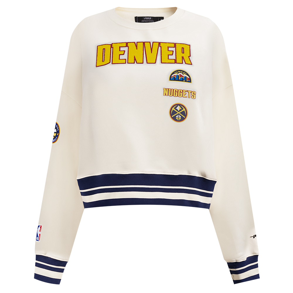 SUDADERA DE CUELLO REDONDO NBA DENVER NUGGETS RETRO CLASSICS PARA MUJER