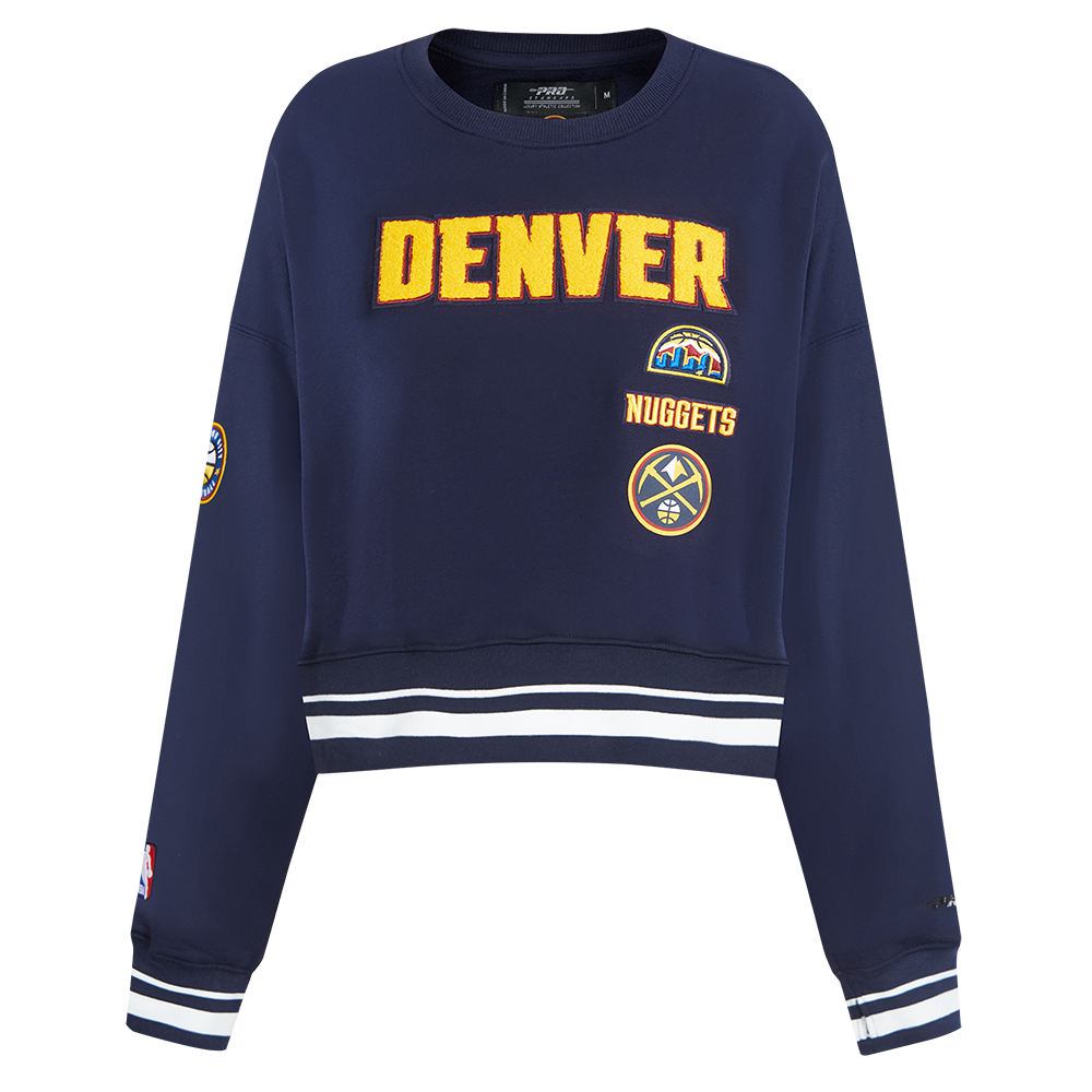 SUDADERA DE CUELLO REDONDO NBA DENVER NUGGETS RETRO CLASSICS PARA MUJER