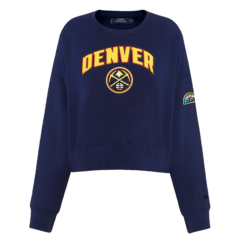 SUDADERA DE CUELLO REDONDO NBA DENVER NUGGETS CLASSIC ESSENTIALS PARA MUJER