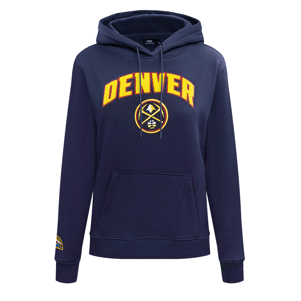 SUDADERA CON GORRO NBA DENVER NUGGETS CLASSIC CHENILLE PARA MUJER