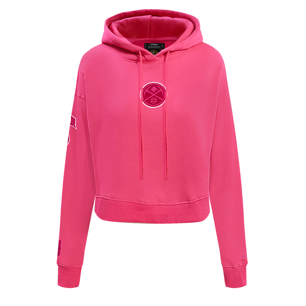 SUDADERA CON GORRO NBA DENVER NUGGETS CLASSIC TRIPLE PINK PARA MUJER