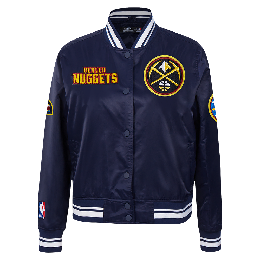 CHAMARRA DE SATÍN NBA DENVER NUGGETS RETRO CLASSICS PARA MUJER