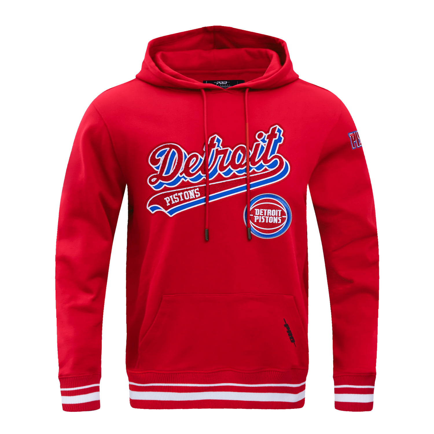 SUDADERA CON GORRO NBA DETROIT PISTONS SCRIPT TAIL