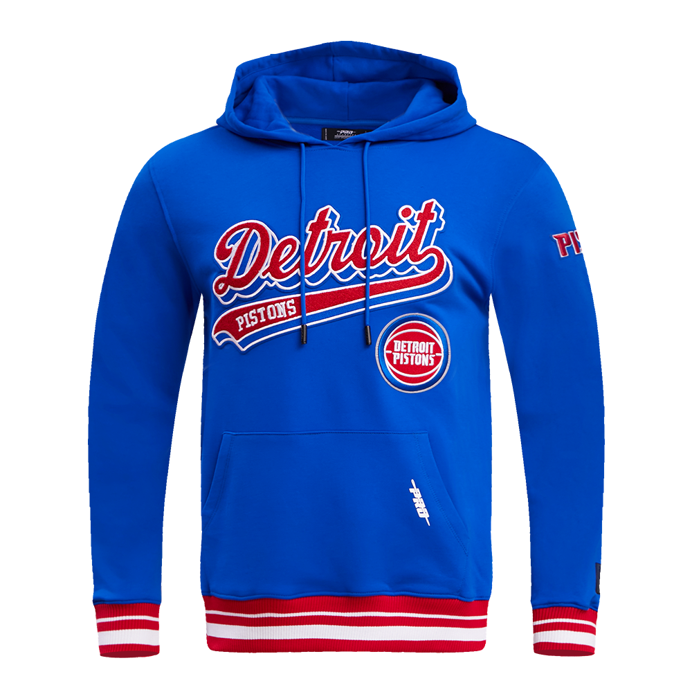 SUDADERA CON GORRO NBA DETROIT PISTONS SCRIPT TAIL